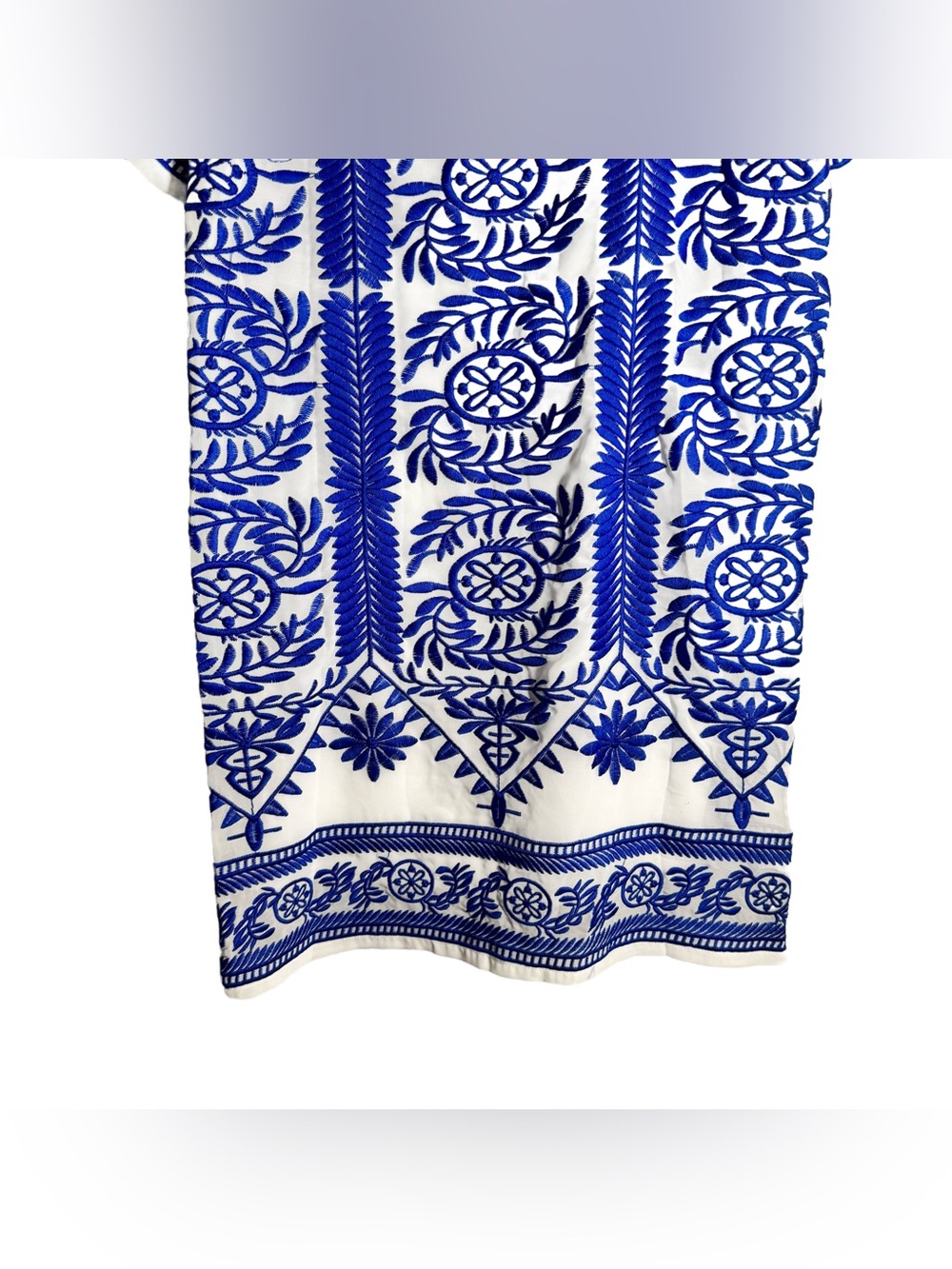 Lulu's Fond of You Shift Dress Women's Small Blue Embroidered Mini Coastal Vacay - Picture 5 of 6